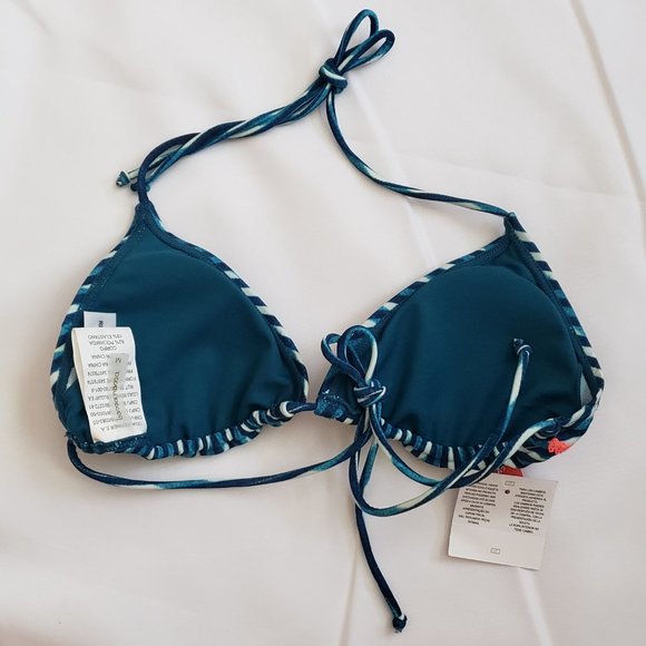 Bossa Nossa Embroidery Triangle Bra Cheeky Side Tie 2pc Set M - Picture 7 of 15